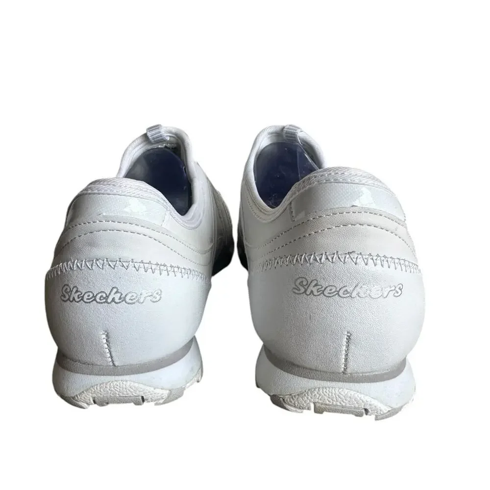 Skechers Bikers Dream Come True Women's 10 White Slip-On Sneaker SN 21140
